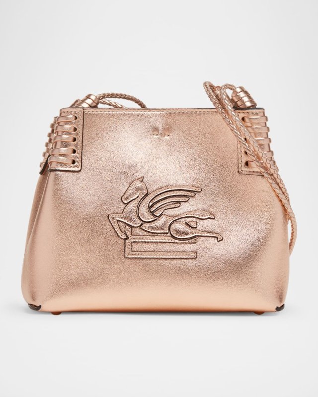 Libra XS Metallic Leather Shopping Crossbody Bag